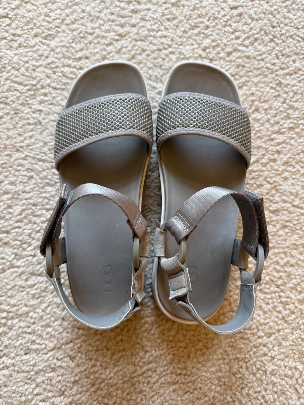 UGG women’s Grey Open-Toe Comfort Sandals